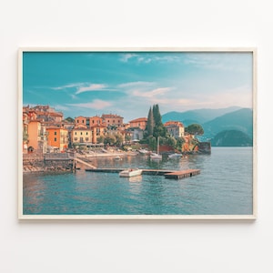 Como Lake Colorful Poster Print, Como Lake Photo Wall Art, Como Lake Decor, Como Lake Travel Print, City Map, C18-236
