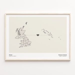Großbritannien Salomonen Druck, Solomon Inselbewohner Geschenk, minimalistische Verbindungskarte Poster, Großbritannien Kunst, Auslandsgeschenk, C21-365