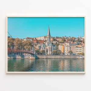 Lyon Colorful Poster Print, Lyon Photo Wall Art, Lyon Wall Decor, Lyon Travel Print, City Map, Lyon Street Map Poster, C18-247