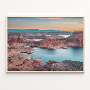 Lake Powell Colorful Poster Print, Lake Powell Photo Wall Art, Lake Powell Wall Decor, Travel Print, City Map, C18-302