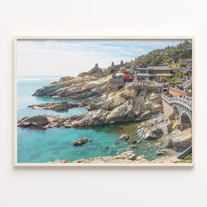 Südkorea Bunt Poster Druck, Südkorea Foto Wandkunst, Südkorea Wand-Dekor, Reise-Druck, Südkorea Straße Karte Poster, C18-430