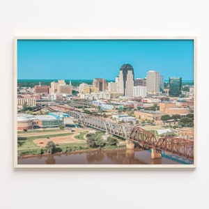 Shreveport Colorful Poster Print, Shreveport Photo Art, Shreveport Decor, Shreveport Travel Print, Shreveport Street Map Poster, C18-590