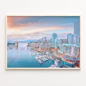 Vancouver Colorful Poster Print Canada, Vancouver Photo Art, Vancouver Decor, Vancouver Street Map Poster, Vancouver Travel Print, C18-296