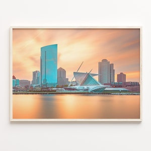Milwaukee Colorful Poster Print, Milwaukee Photo Art, Milwaukee Decor, Milwaukee Travel Print, City Map, C18-357