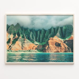 Kauai Colorful Poster Print, Kauai Photo Wall Art, Kauai Wall Decor, Kauai Travel Print, City Map, Kauai Street Map Poster, C18-190