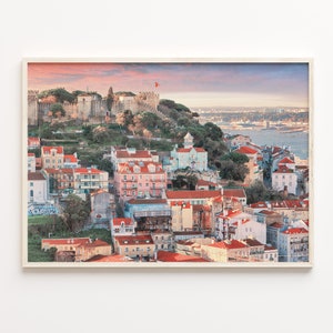 Portugal Kleurrijke Poster Print, Portugal Fotokunst, Portugal Wall Decor, Portugal Travel Print, Stadsplattegrond, C18-228