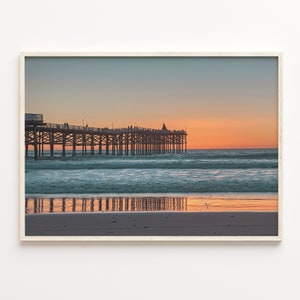 Mission Beach San Diego Bunt Poster Druck, Mission Beach San Diego Foto Wandkunst, Wand-Dekor, Reise-Druck, Straßenkarte Poster, C18-695