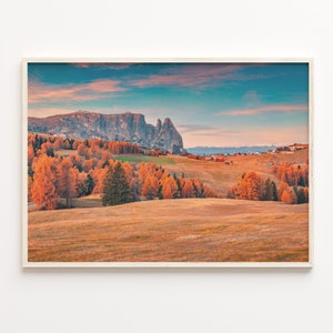 Herbst Alpes Bunt Posterdruck, Herbst Alpes Fotowandkunst, Wandkunst Boho-Dekor, Bunte Wandkunst, Fotografie Poster Druck, C18-283