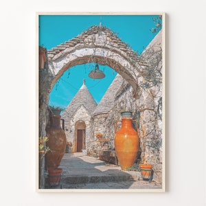 Puglia Bunte Poster Print, Apulien Foto Wandkunst, Apulien Wand-Dekor, Puglia Reise-Druck, Puglia Straßenkarte Poster, Stadtplan, C18-938