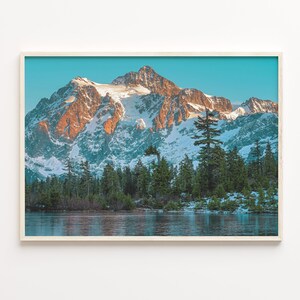 North Cascades National Park Colorful Poster Print, North Cascades National Park Photo Art, Decor, Travel Print, Street Map Poster, C18-663