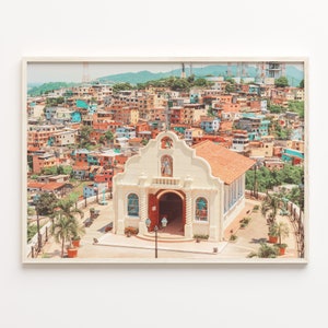Ecuador Colorful Poster Print Horizontal, Ecuador Photo Wall Art, Ecuador Decor, Ecuador Travel Print, City Map, C18-246