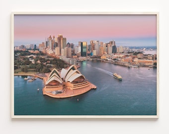 Sydney Opera House Photo Print: Colorful City Wall Art