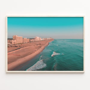 Virginia Beach Colorful Poster Print, Virginia Beach Photo Wall Art, Decor, Travel Print, Virginia Beach Street Map Poster, C18-418