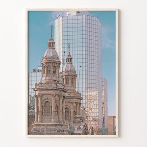 Santiago De Chile Colorful Poster Print, Santiago De Chile Photo Art, Decor, Travel Print, City Map, Street Map Poster, C18-153