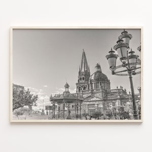 Jalisco Matted Poster Print Horizontal, Jalisco Black and White Wall Art, Jalisco Decor, Jalisco Travel, City Map, C18-252