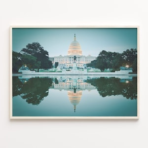 Washington DC Bunt Posterdruck Horizontal, Washington DC Fotokunst, Washington DC Wanddekor, Reisedruck, Straßenkarte Poster, C18-452