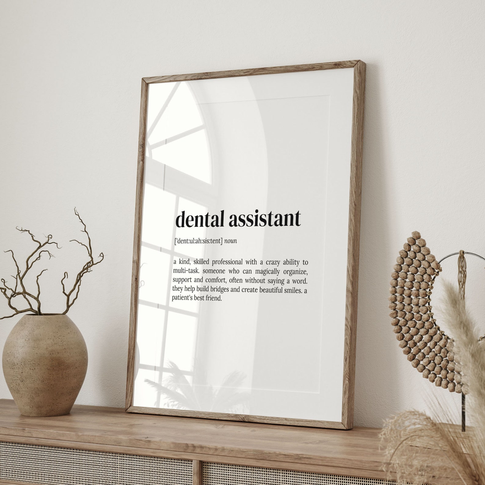 Dental Assistant Definition Print Dictionary Poster Quote Etsy