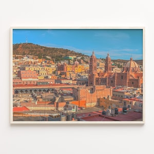 Zacatecas Colorful Poster Print Horizontal, Zacatecas Photo Wall Art, Zacatecas Decor, Zacatecas Travel Print, Street Map Poster, C18-425