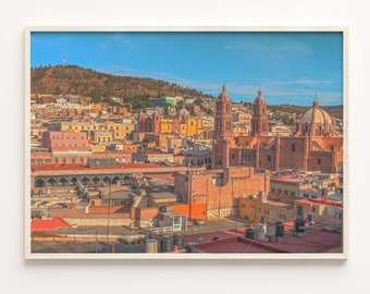 Zacatecas Cityscape Photo Print: Colorful Mexico Wall Art
