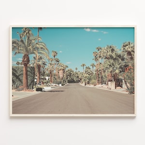 Palm Springs Colorful Poster Print, Palm Springs Photo Art, Palm Springs Decor, Travel Print, Palm Springs Street Map Poster, C18-642