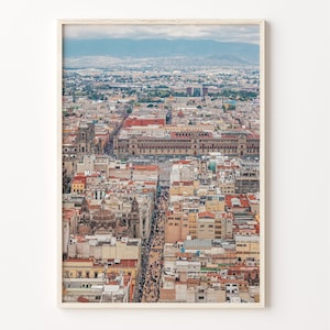 Mexico City Colorful Poster Print, Mexico City Photo Art, Mexico City Wall Decor, Travel Print, Mexico City Street Map Poster, C18-724