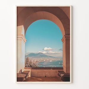 Naples Italy Colorful Poster Print, Naples Photo Wall Art, Naples Wall Decor, Naples Travel Print, Naples Street Map Poster, C18-756