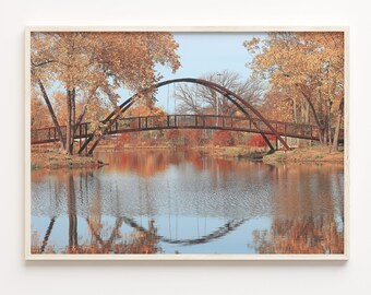 Wisconsin Bridge Photo Art Print: Colorful Travel Decor