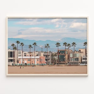 Venice Beach Colorful Poster Print, Venice Beach Photo Art, Venice Beach Decor, Travel Print, Venice Beach Street Map Poster, C18-415