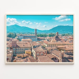 Lucca Colorful Poster Print, Lucca Photo Wall Art, Lucca Wall Decor, Lucca Travel Print, City Map, Lucca Street Map Poster, C18-211