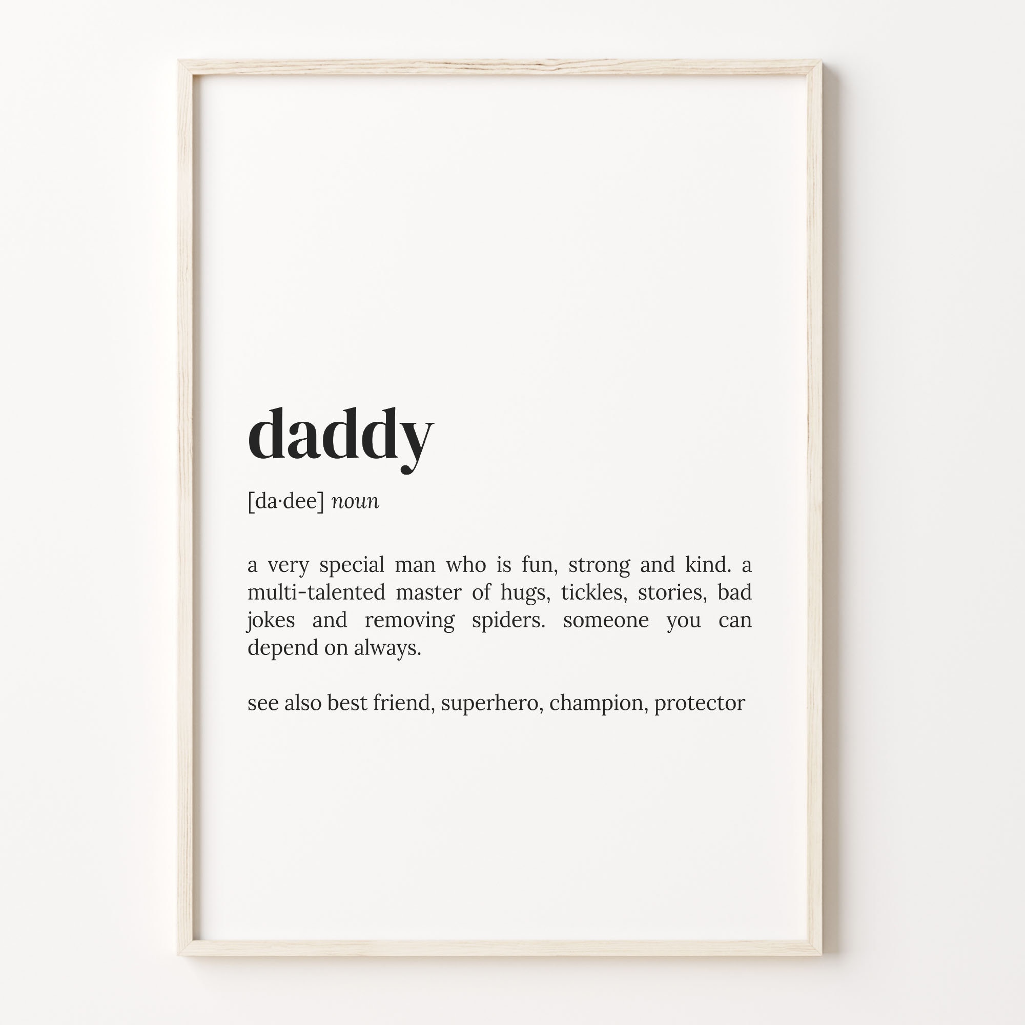 Daddy Definition Print, Quote Wall Art, C17-98 - Etsy