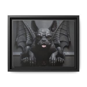Gargoyle Watch Canvas Wrap Square Frame
