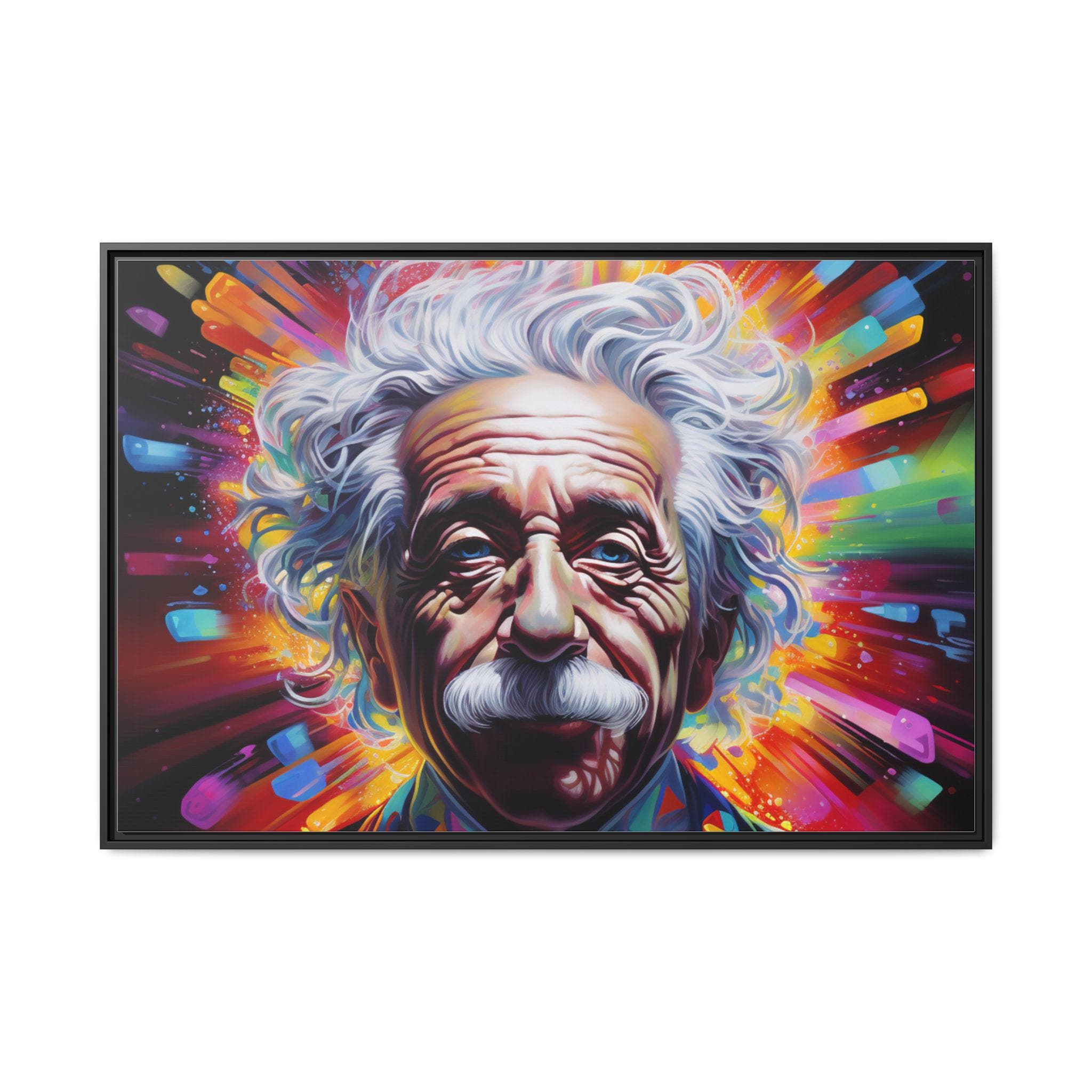 Einstein's Vision: Timeless Genius Portrait Canvas Square Frame - Etsy