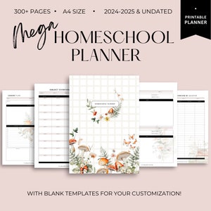 2024 2025 Homeschool Planner Printable | Charlotte Mason Inspired | Dated & Undated | A4 Size
