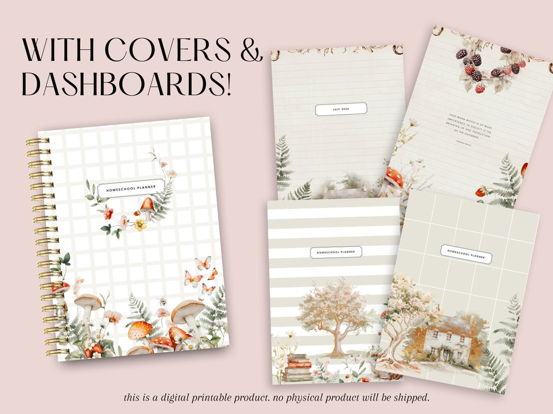 2024 2025 Homeschool Planner Printable Charlotte Mason Inspired Dated ...