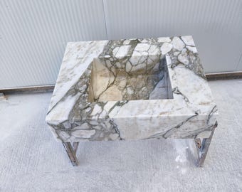 Special Link Calacatta Monet Marble Vanity, Green Marble