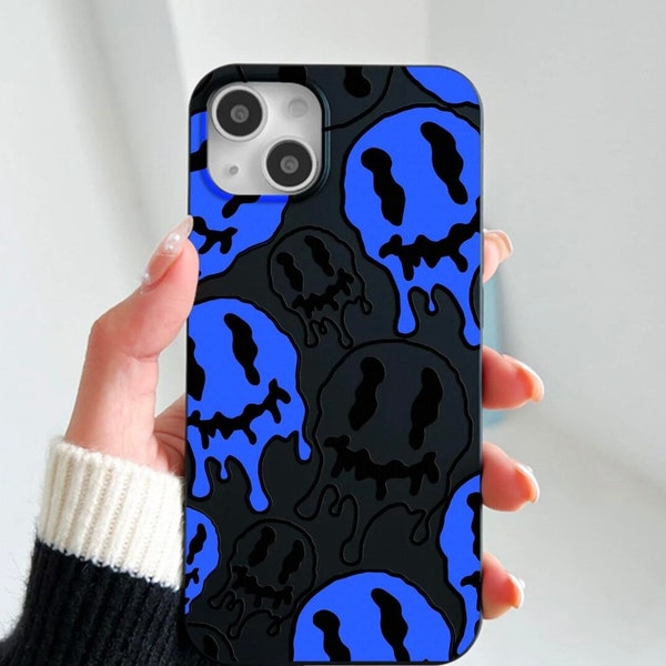 Smile Face Phone Case Compatible With Apple iPhone 15/15Pro Black Phone Case