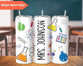 Custom Science Teacher Tumbler, Science Teacher Appreciation, Teacher Tumbler Personalized, Back to School Tumbler, Gift for Science Teacher