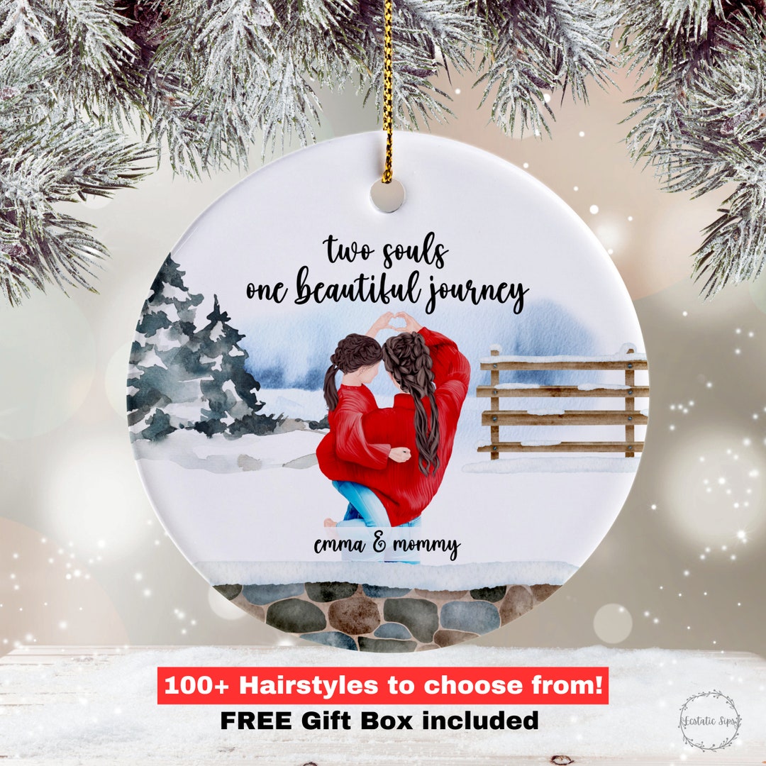 Personalized Mom and Daughter Christmas Ornament, Keepsake Ornament