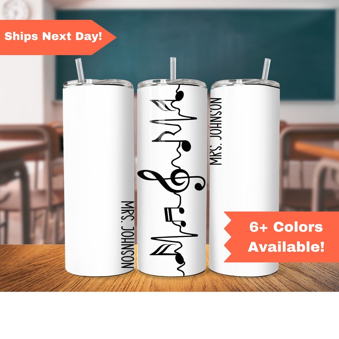 Personalized Music Teacher Tumbler, Custom Music Lover Tumbler