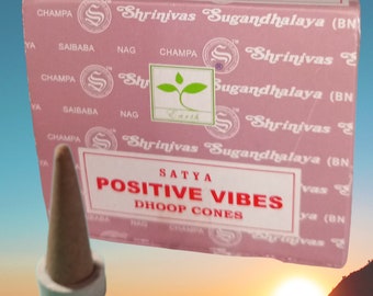 Encens Satya cônes Positive Vibes