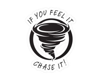 If You Feel It Chase It Vinyl Decal 3" X 4" | Twisters | Twister | Storm Chaser | Storm Chasing | Weather | Gifts