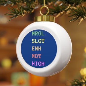 Convective Outlook Christmas Ball Ornament Blue | Storm Chaser | Christmas Ornament | Storm Chasing | Weather | Weather Gift |