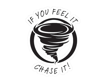 If You Feel It Chase It Tornado Sticker | Twisters | Storm Chaser | Twister | Sticker | Storm Chasing | Weather