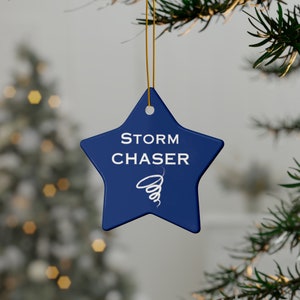 Storm Chaser Ceramic Ornaments Blue Value Pack | Storm Chaser | Christmas Ornament | Storm Chasing | Weather | Weather Gift