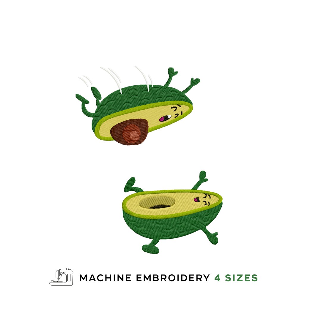 Avocado Embroidery, Funny Embroidery, Humorous Embroidery Patterns ...