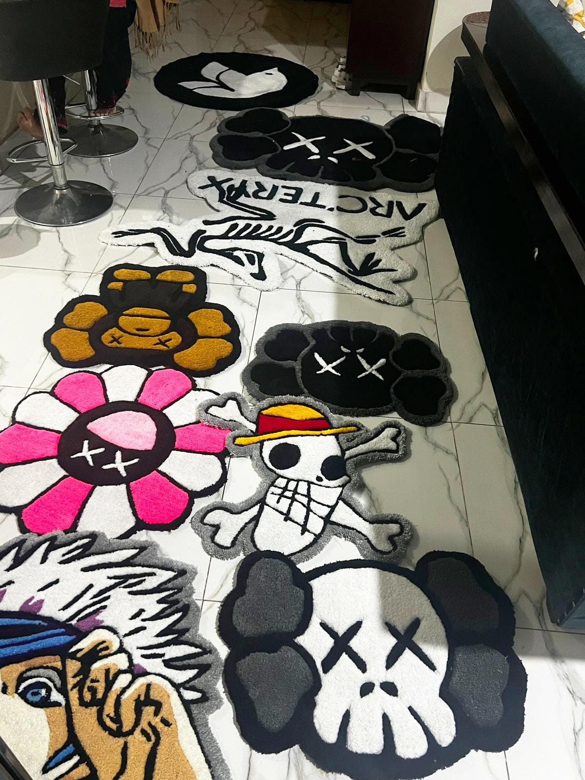 Custom Rug | Kaws Rug | Custom Tufted Rug | Personalized Design | Handmade Rug | Anime Carpet | Bedroom Rug | Tuft Rug | Anime Carpet