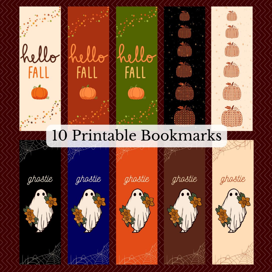 10 Printable Fall Bookmarks Digital Bookmark Printable Etsy 10 Printable Fall Bookmarks Digital Bookmark Printable Etsy