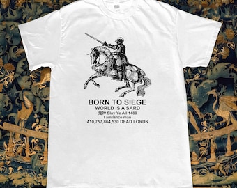 Born to Siege White T-Shirts