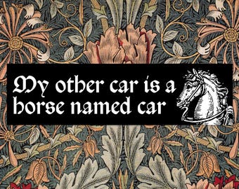 Horse Named CAR Bumper Sticker