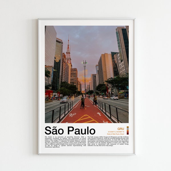 São Paulo Poster, São Paulo Print, São Paulo Wall Art, São Paulo Art, São Paulo Photography, Brazil Wall Art, Brazil Photography